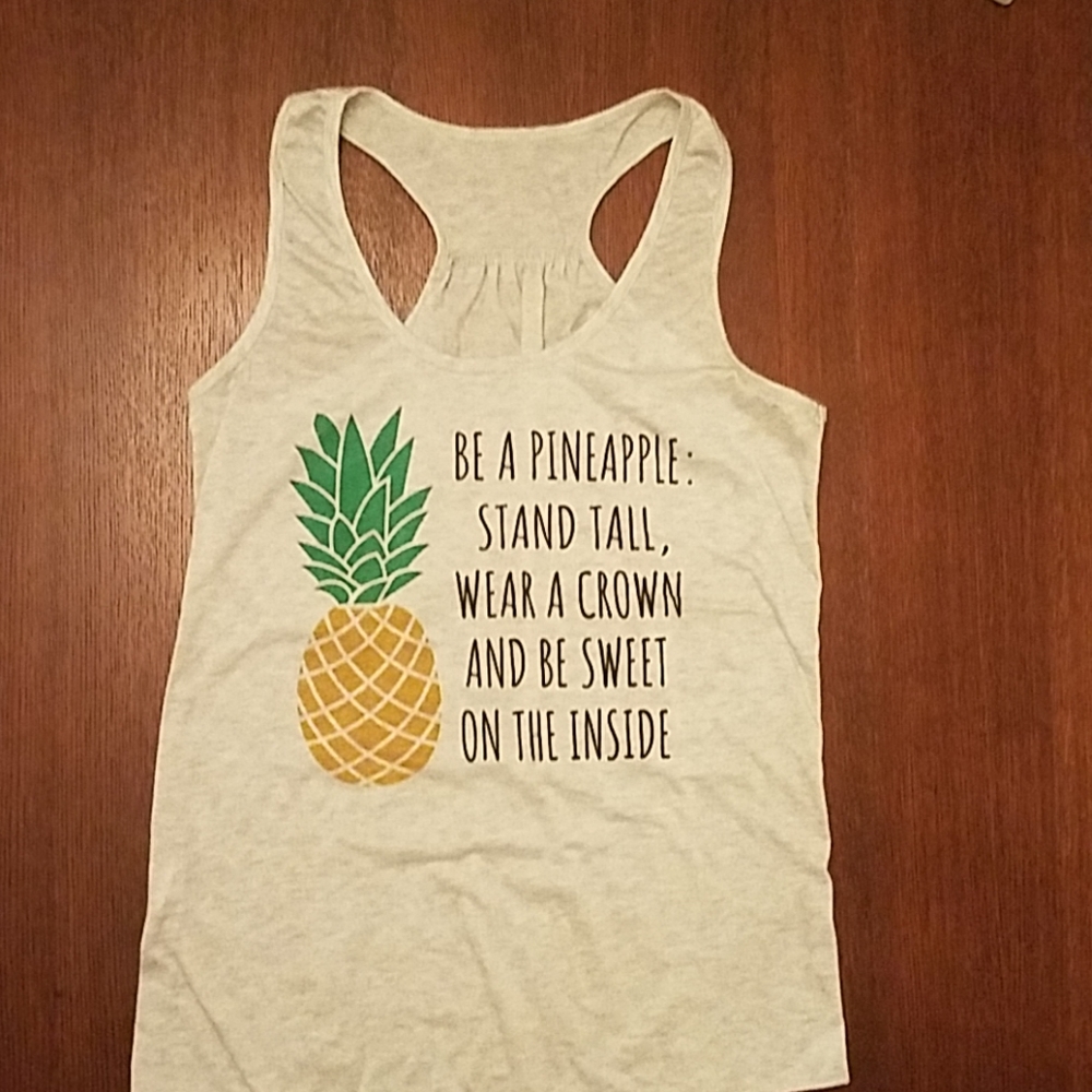 Heather grey racer back tank